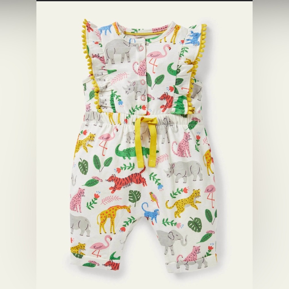 Baby Boden Jersey Ruffle Romper
